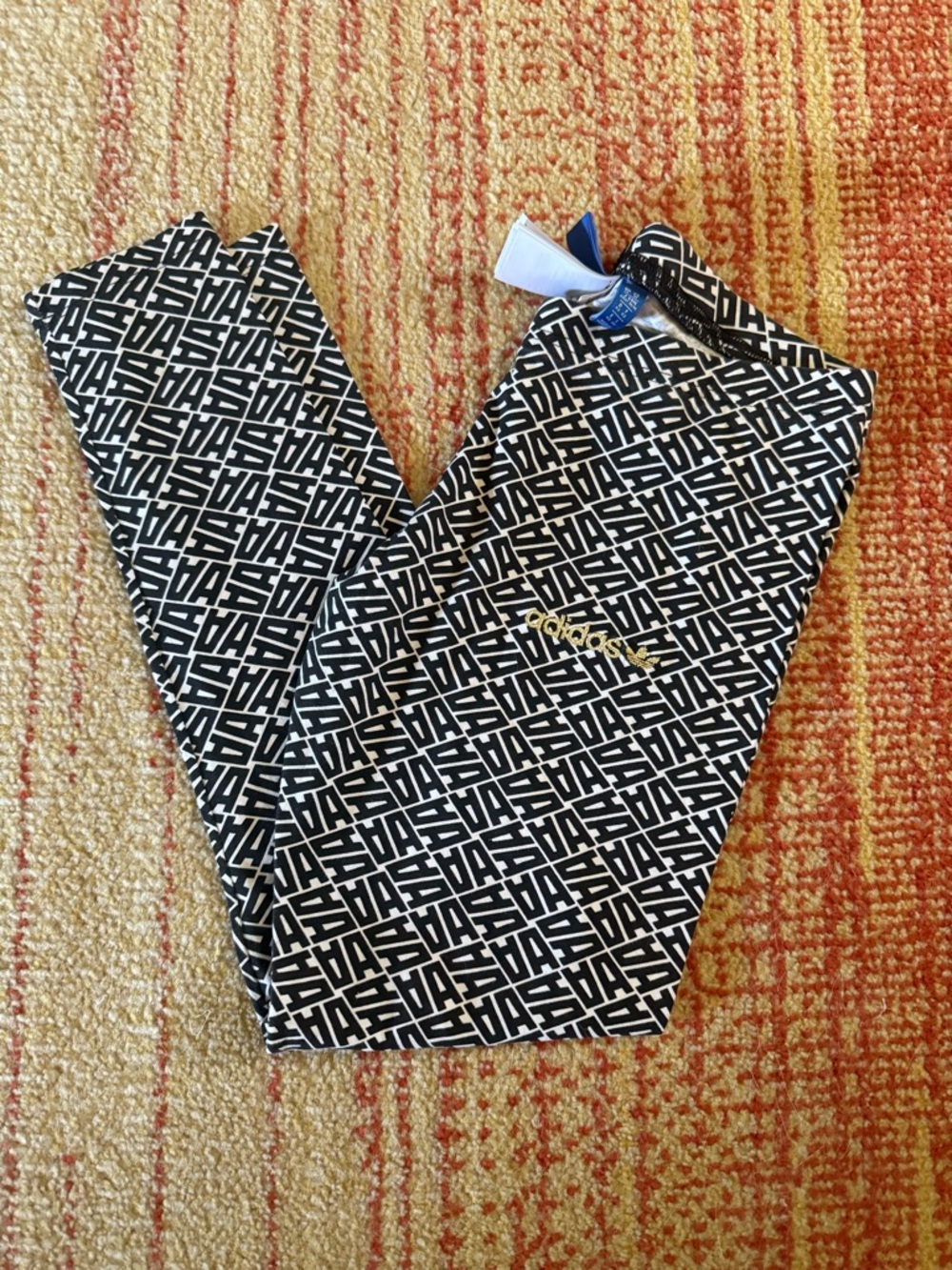 Black & White Patterned Adidas Woman’s Leggings / Pants